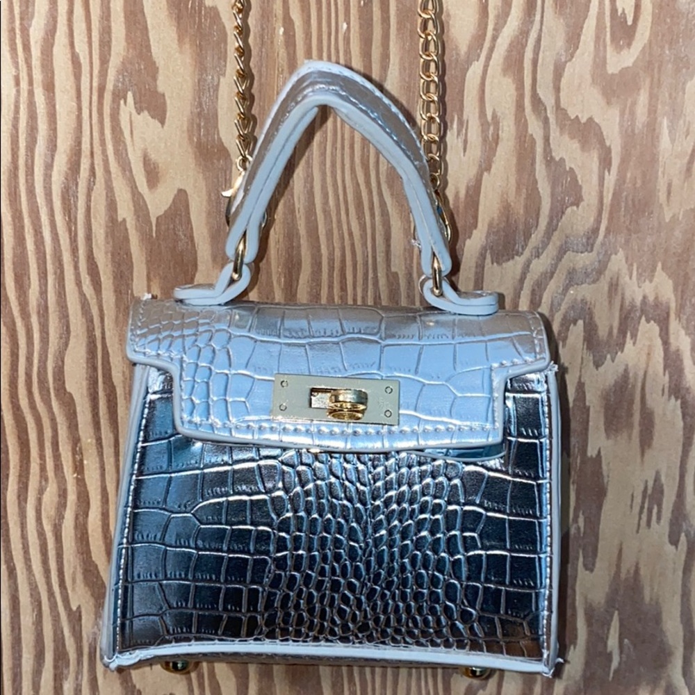 Silver mini bag